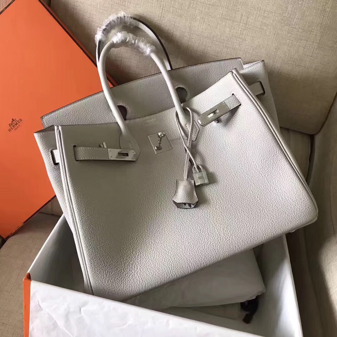 Hermes Birkin 35CM Togo Leather Handbag White